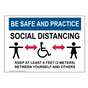 Be Safe And Practice Social Distancing Sign CS247633