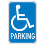 Blue Reflective Accessible Parking Sign CS555737