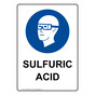 Portrait Sulfuric Acid Sign With Symbol NHEP-38801