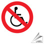 Not Accessible By Wheelchair Label LABEL_PROHIB_73