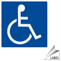 Blue ADA International Symbol Of Accessibility Label