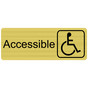 Gold Engraved Accessible Sign with Symbol EGRE-365-SYM_Black_on_Gold
