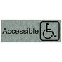 Platinum Marble Engraved Accessible Sign with Symbol EGRE-365-SYM_Black_on_PlatinumMarble