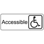 White Engraved Accessible Sign with Symbol EGRE-365-SYM_Black_on_White