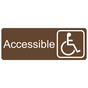 Brown Engraved Accessible Sign with Symbol EGRE-365-SYM_White_on_Brown