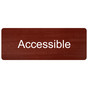 Cinnamon Engraved Accessible Sign EGRE-365_White_on_Cinnamon