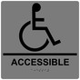 Square Gray ADA Braille ACCESSIBLE Sign - RRE-190-99_Black_on_Gray