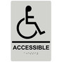 Pearl Gray ADA Braille ACCESSIBLE Sign with Symbol RRE-190_Black_on_PearlGray