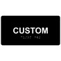 Black Custom ADA Braille Sign with White Tactile Text