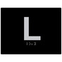 Landscape Black Custom Elevator Car Plate With Braille CNL-37971-Silver_on_Black