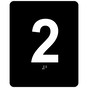 Portrait Black Custom Elevator Jamb Plate With Braille JNL-37976-White_on_Black