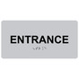 Silver ADA Braille Entrance Sign with Tactile Text - RSME-315_Black_on_Silver