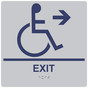 Square Silver ADA Braille Accessible ENTRANCE Right Sign - RRE-14792-99_MarineBlue_on_Silver