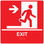 Square Red ADA Braille EXIT Right Sign - RRE-242-99_White_on_Red