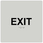 Square Pearl Gray ADA Braille EXIT Sign - RRE-655-99_Black_on_PearlGray