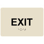 Almond ADA Braille EXIT Sign RRE-655_Black_on_Almond