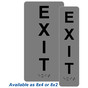 Gray ADA Braille Exit Sign with Tactile Text - RSME-19471_Black_on_Gray
