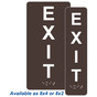 Dark Brown ADA Braille Exit Sign with Tactile Text - RSME-19471_White_on_DarkBrown
