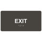 Charcoal Gray ADA Braille Exit Sign with Tactile Text - RSME-335_White_on_CharcoalGray