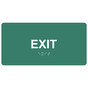 Pine Green ADA Braille Exit Sign with Tactile Text - RSME-335_White_on_PineGreen