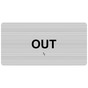 Brushed Silver ADA Braille Out Sign with Tactile Text - RSME-500_Black_on_BrushedSilver