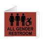 Canyon Triangle-Mount ALL GENDER RESTROOM Sign With Dynamic Accessibility Symbol RRE-25296Tri-Black_on_Canyon