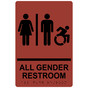 Canyon Braille ALL GENDER RESTROOM Sign with Dynamic Accessibility Symbol RRE-31960R_Black_on_Canyon