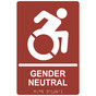 Canyon Braille GENDER NEUTRAL Sign with Dynamic Accessibility Symbol RRE-35211R-White_on_Canyon
