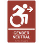 Canyon Braille GENDER NEUTRAL Right Sign with Dynamic Accessibility Symbol RRE-35212R-White_on_Canyon