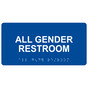 Blue ADA Braille All Gender Restroom Sign with Tactile Text - RSME-25512_White_on_Blue
