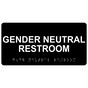 Black ADA Braille Gender Neutral Restroom Sign with Tactile Text - RSME-25515_White_on_Black