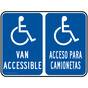 Van Accessible Bilingual Sign PKI-20825-SPANISH