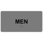 Gray ADA Braille MEN Sign with Tactile Text - RSME-430_Black_on_Gray