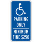 Minimum Fine $250 Sign With Symbol PKE-15965