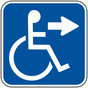Handicap Symbol Sign With Right Arrow PKE-18645