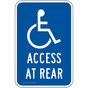 Access At Rear Sign for Accessible PKE-20680