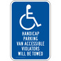 Handicap Parking Van Accessible Sign PKE-20745