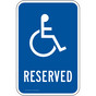 Reserved Sign for Accessible Parking PKE-20810