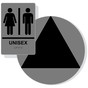 Black on Gray California Title 24 Unisex Restroom Sign Set RRE-14842_DCT_Title24Set_Black_on_Gray