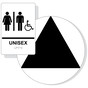 Black on White California Title 24 Accessible Unisex Restroom Sign Set RRE-19618_DCT_Title24Set_Black_on_White