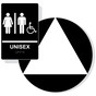 White on Black California Title 24 Accessible Unisex Restroom Sign Set RRE-19618_DCT_Title24Set_White_on_Black