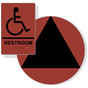 Black on Canyon California Title 24 Accessible Unisex Restroom Sign Set RRE-35193_DCT_Title24Set_Black_on_Canyon