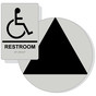 Black on Pearl Gray California Title 24 Accessible Unisex Restroom Sign Set RRE-35193_DCT_Title24Set_Black_on_PearlGray