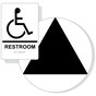 Black on White California Title 24 Accessible Unisex Restroom Sign Set RRE-35193_DCT_Title24Set_Black_on_White