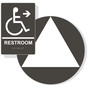 White on Charcoal Gray California Title 24 Accessible Unisex Restroom Right Sign Set RRE-35194_DCT_Title24Set_White_on_CharcoalGray