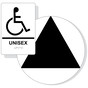 Black on White California Title 24 Accessible Unisex Restroom Sign Set RRE-35196_DCT_Title24Set_Black_on_White