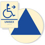 Blue on Ivory California Title 24 Accessible Unisex Restroom Right Sign Set RRE-35197_DCT_Title24Set_Blue_on_Ivory