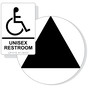 Black on White California Title 24 Accessible Unisex Restroom Sign Set RRE-35199_DCT_Title24Set_Black_on_White