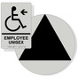 Black on Pearl Gray California Title 24 Accessible Employee Unisex Restroom Left Sign Set RRE-35204_DCT_Title24Set_Black_on_PearlGray