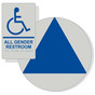 Blue on Pearl Gray California Title 24 Accessible All Gender Restroom Sign Set RRE-35205_DCT_Title24Set_Blue_on_PearlGray